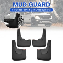 Autorder Mud Flaps Splash Guards for 2019-2022 2023 2024 Dodge Ram 1500 Accessories Mudflap Fender Flares Front and Rear Mud Guard Set 4PCS (Without OEM Fender Flares)