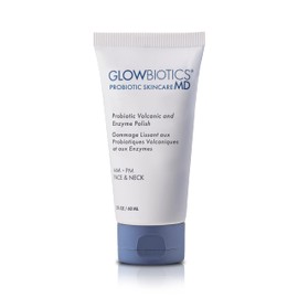 Glowbiotics Volcanic & Enzyme Polish: Probiotic Brightening Facial Scrub with Malic Acid for Luminous Skin, Exfoliator for Face & Neck, Suitable for All Skin Types, 2 Fl Oz
