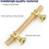 Haliwu 10 Pack/Gold Cabinet Pulls, 5-inch Knurled Cabinet Pulls, Champagne