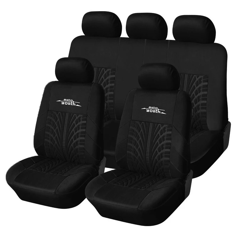 5 Seat Red Universal Classic Car Seat Covers Set with