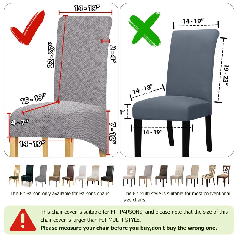 Oversize Dining Room Chair Covers Set of 2, XL Slipcover