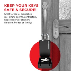 Key Lock Box – Outdoor Combination Lock Box for House Keys