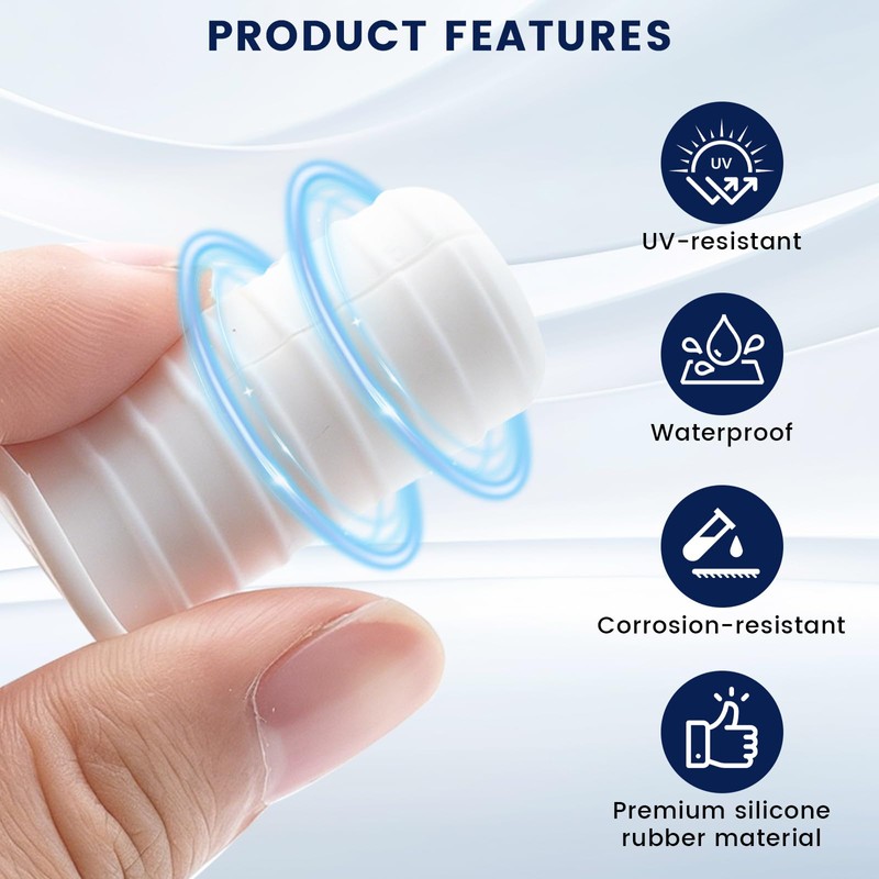 6 Pcs 3/4 Inch Cable Grommets for Starlink, White Silicone