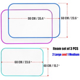 RONDURE Pressing Cloth for Ironing 3 Pcs （2 Large + 1 Medium Size） – Ironing Cloth to Protect Clothes, Heat Resistant Press Cloth Protector for Ironing, Ideal for Sewing and Delicate Fabrics