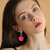 Halawly Acrylic Rose Petal Earrings Dangle Flower Trendy Elegant Earrings