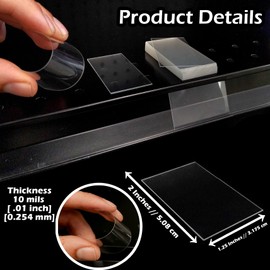 250 Clear Plastic Shelving Tags, 2 x 1.25 Inch Removeable Transparent Retail Price Label Holders for Shelf Channels