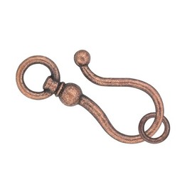 The new 10 Sets Antiqued Copper Plated Pewter Large Shepherd'S Hook & Eye Clasps Ideal for Creating Unique Accessories and Decorations LULU0M04844