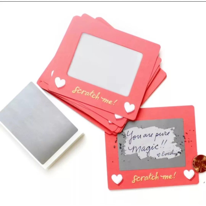 Unbranded Valentines Day DIY Custom Scratcher Reveals Message Small Greeting
