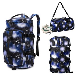 Gym Bag for Men and Women,Travel Duffle Bag,Sports Gym Bag with Shoes Compartment and Wet Pocket,Weekender Overnight Bag (Pink)