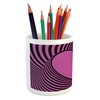 Ambesonne Pink Zebra Pencil Pen Holder, Heart Shape with Twisting