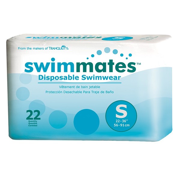 Swimmates Adult Swim Underwear, Pull-Up with Tear-Away Side Seams, Unisex, Disposable, Small/Youth XL (22"- 36" Waist), 22 Count (Case of 4)