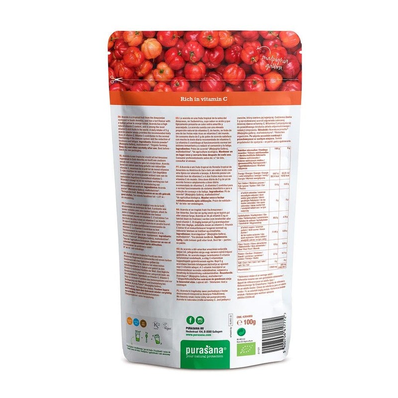 Organic I Purasana Acerola Juice Powder I 100 g