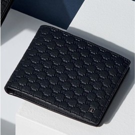 Daks (신세계강남점)DBWA4E373N2 LOUIS루이스 네이비 수입가죽 루이스 엠보 DD 패턴 반지갑 (Sinsaegae Gangnam Store) DBWA4E373N2 LOUIS Navy Imported Leather Louis Embossed DD Pattern Wallet