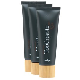 Nudge Nano Hydroxyapatite Toothpaste with Vitamin E, Fluoride-Free, SLS Free, Remineralizes & Whitens, Enamel Protection, Plaque Control, Ideal for Dry Mouth & Sensitive Teeth, Mint 4 oz (Pack of 3)