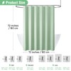 Dynamene Mint Green Fabric Shower Curtain - Waffle Weave Textured