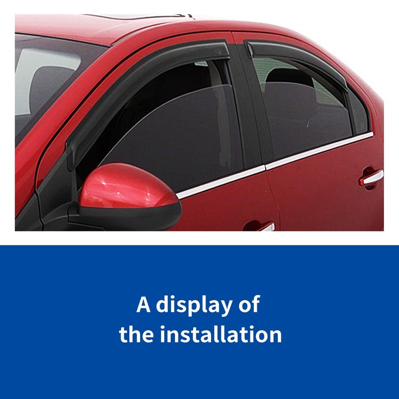Gldifa Smoke Sun/Rain Guards Wind Deflector Compatible with 2001-2005 Honda