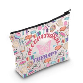 POFULL Occupational Therapy Gift OT Gift Speech Therapy Gift Appreciation Gift Physical Therapist Gift OT Therapists Makeup Bag (OCCUPATIONAL THERAPY)