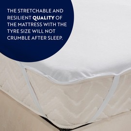 ENGLISH HOME Waterproof Mattress Protector, Pack of 2, Absorbent King Size Mattress Protector, Breathable Mattress Cover Sheet with Elastic Corner Straps up to 30 cm, Mattress Topper, King 59" 79"