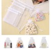 Leliafleury 100Pcs White Organza Gift Bags 10 x 15cm Jewellery