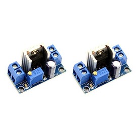 DEVMO 2PCS LM317 DC-DC Converter Buck Step-Down Circuit Board Module Linear Regulator Adjustable Voltage Regulator Power Supply