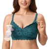 MOMANDA Women's Pump Nursing Bra Without Underwire Lace Pregnancy Breastfeeding
