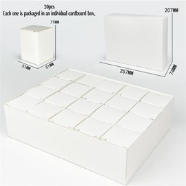 20 Pack Acrylic Display Case for Minifigures, Stackable Clear Dustproof Storage Box with Black Base, Building Block Figures, Light String Compatible, Perfect for Collectibles, Toys Action Figures