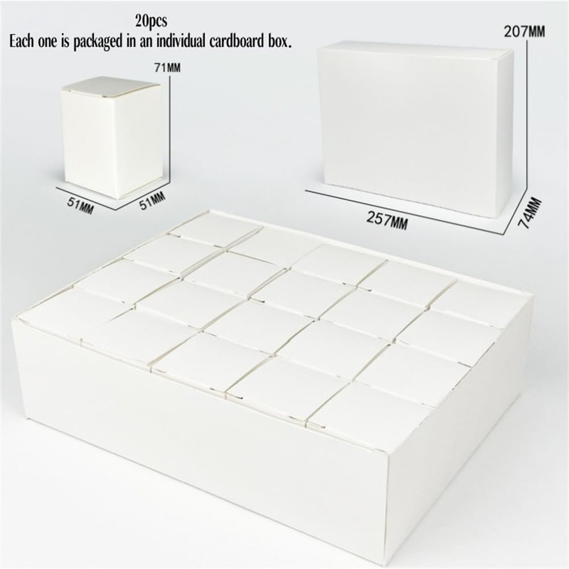 20 Pack Acrylic Display Case for Minifigures, Stackable Clear Dustproof