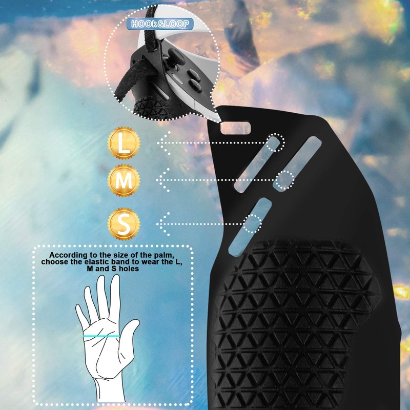 (1 Set) Orzero 1 Pair TPU Controller Cover and Nylon