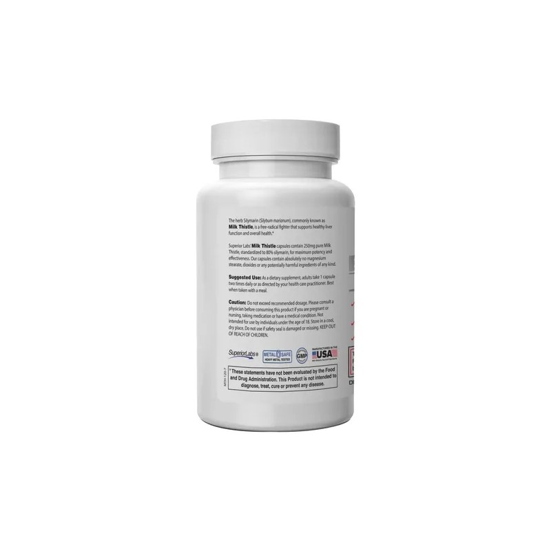 Superior Labs Cardo Mariano 80% Silimarina 120 Cápsulas