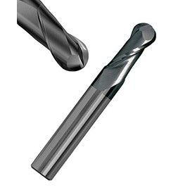Corintian Solid carbide radius cutter ball end mill 2 teeth - AlTiN coating, diameter 3 mm, high performance cutting suitable for HPC