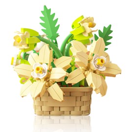 Mini Flowers Building Block Set,Flower Blocks Toys,Plants and Succulent Toys,Building Block Flowerpot，Botanical Collection Birthday Gift for Girls Boys Adults Kids Ages 6+ (Daisy 181Pcs)