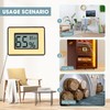 Digital Hygrometer Thermometer for Humidors & Home Use - High