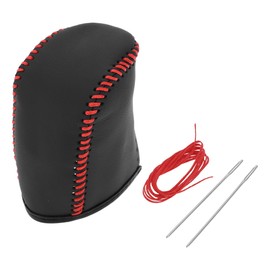 HOPESPANNER Gear Shift Knob Cover for Dodge Journey 2011-2020 Anti-Slip Red Stick Shifting Handle Protector Faux Leather 1 Pc