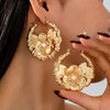 Bamboo Earrings 90s Outfits for Women Large Gold Bamboo Hoop