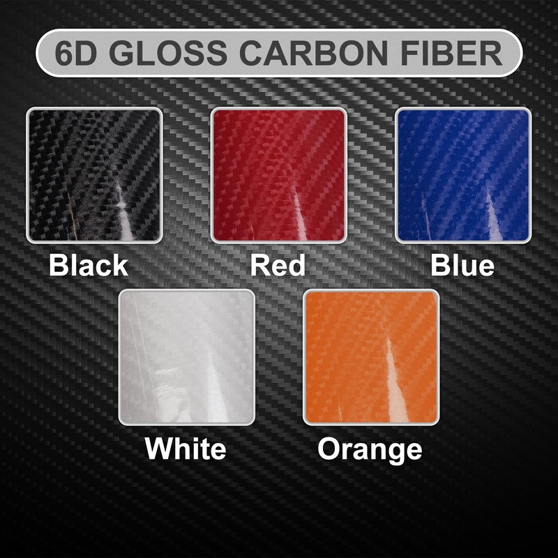 Lypumso 6D Carbon Fiber Vinyl Wrap Roll, Glossy Car Wrap