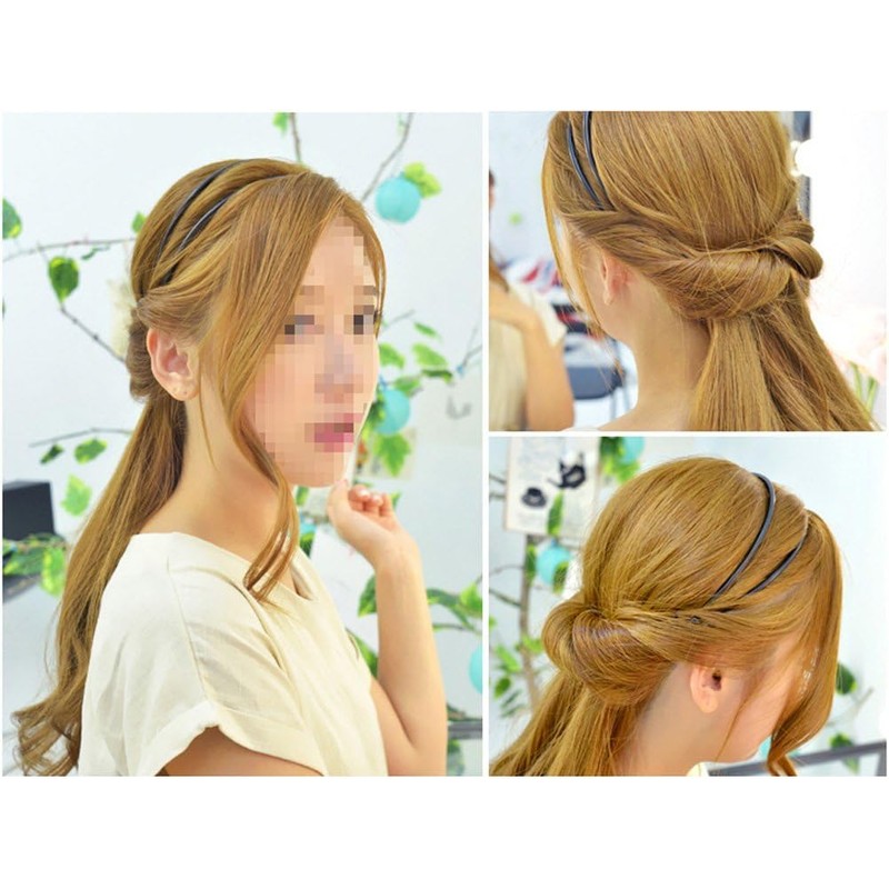 2PCS Hair Hoop Band Headband With Double Elastic Hair Hoop