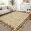 GarveeHome 10x13 Large Area Rug Modern Plaid Rugs Distressed Checkered