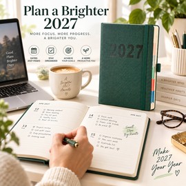 2027 Planner for Time Management & Daily Goals – Dated English Calendar Log for Office, Study & Personal Organization