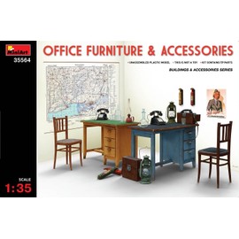 Miniart MA35564 1/35 Office Desk & Accessories Plastic Model