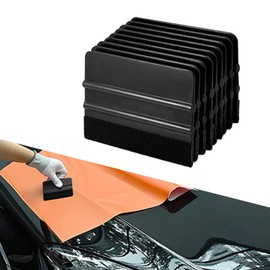 NGHEY Car Velvet Film Scraper, Color Changing Film Sticking Tool, Used for Car Film Sticking and Decal Sticking. Reduce Vehicle Scratches- Black 8-Pack