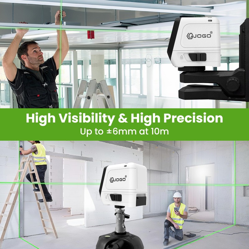 G JOGO Laser Level, Self Leveling Green Cross Line Lasers,