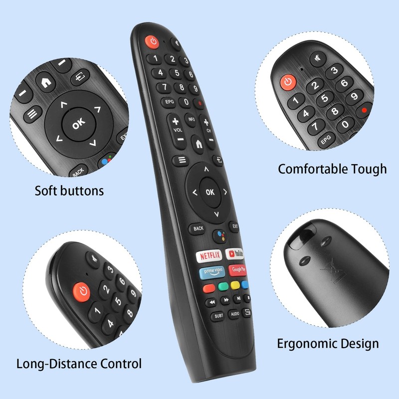 RCKGNTV005 IR Remote Control Compatible with Kogan Smart TV Series