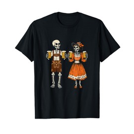 Oktoberfest Beer German Funny Couple Lederhosen Costume T-Shirt