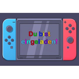 VSW Switch Gamer No. 104 Invitation Cards & 12 Envelopes for Birthday Parties and Children's Birthday Girls & Boys