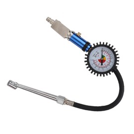 0-12Bar Tire Pressure Gun Self-clamping Tire Inflator Tyre Pressure Gauge with Air Pressure Gauge and Quick Air Connector