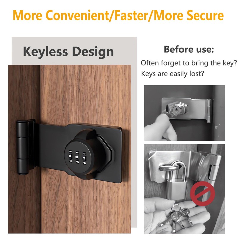 90 Degree Sliding Barn Door Lock and Latches - Cabinet