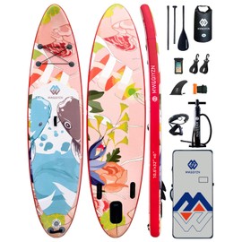 MW&QIYZN Inflatable Stand Up Paddle Boards,10.6 ft Inflatable Paddle Board for Adults, with Premium SUP Board Accessories Non-Slip Comfort Deck for Youth & Adults