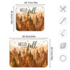 Hello Fall Forest Dish Drying Mat for Kitchen Countertop 16x18