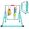 GLANT Gymnastics Bar for Kids with Rings Set, 7 Heights