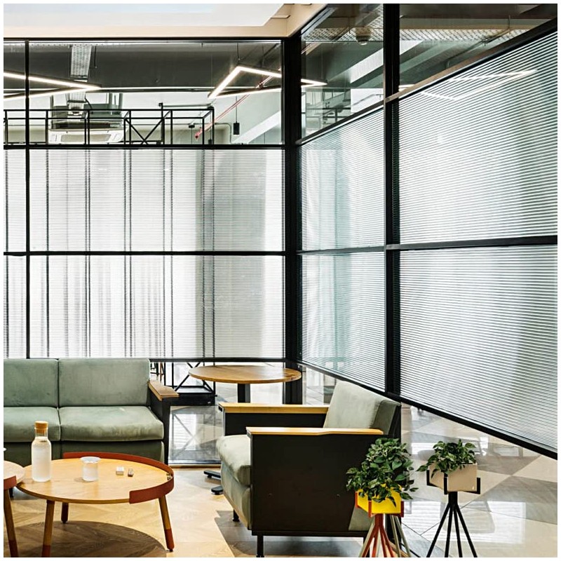 Hoonng Stripe Window Film Privacy, Vertical Stripes, 30x200cm